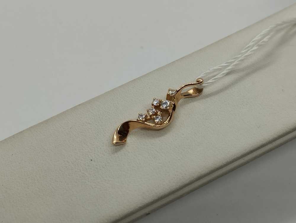 ПОДКМИ585 ПОДВЕСКА С КАМНЯМИ (Au 585)