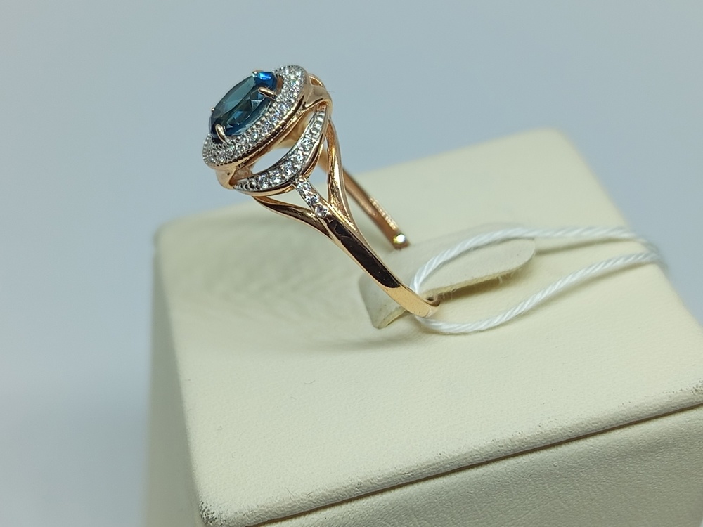 КОЛЬЦО С КАМНЯМИ (Au 585)