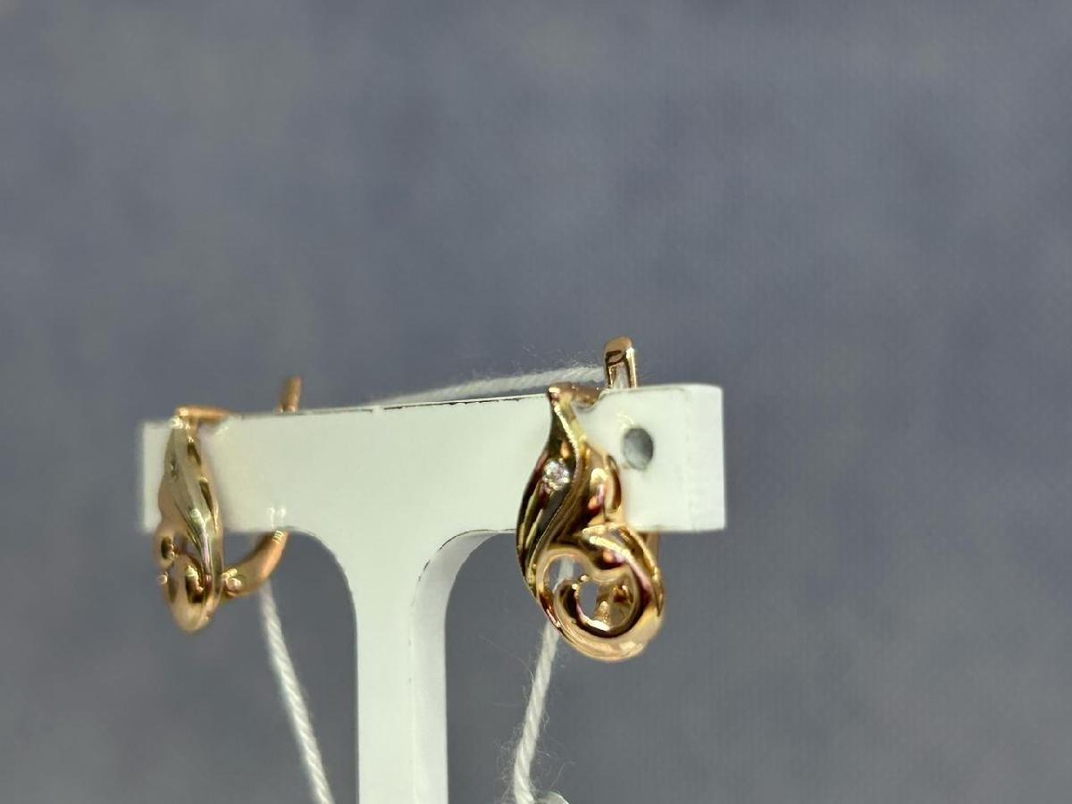 СЕРЬГИ С КАМНЕМ (Au 585)