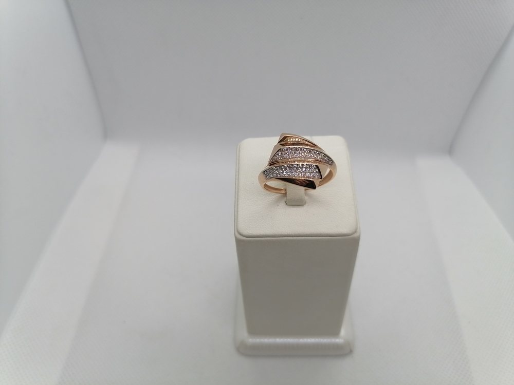 КОЛЬЦО С КАМНЯМИ (Au 585)