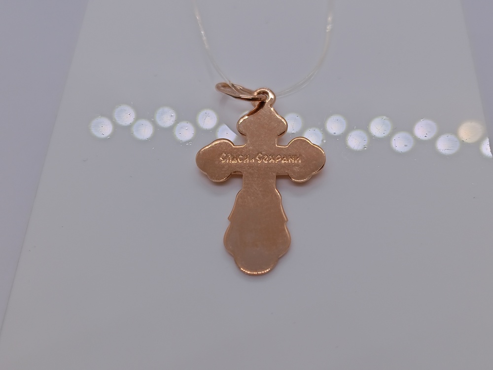 ПОДВЕСКА КРЕСТ без камня (Au 585)