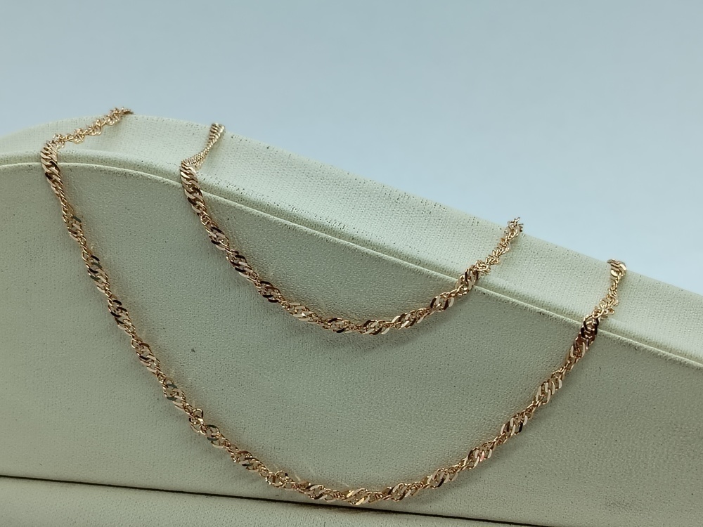 ЦЕПЬ ПУСТОТЕЛАЯ Сингапур (Au 585)