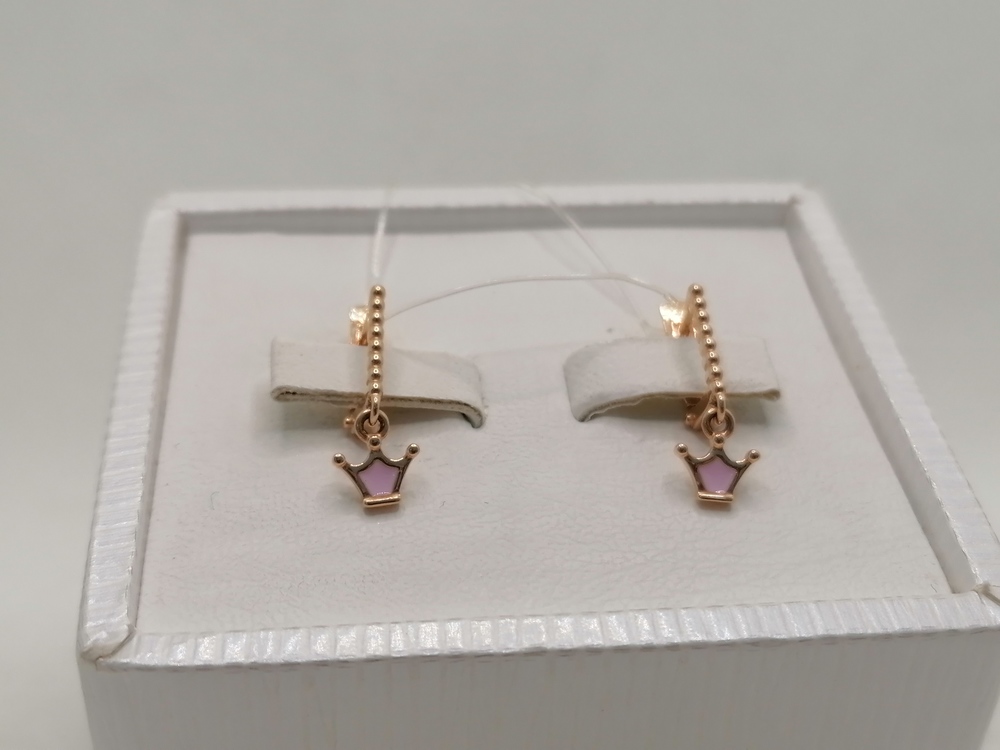 СЕРЬГИ ЭМАЛЬ (Au 585)