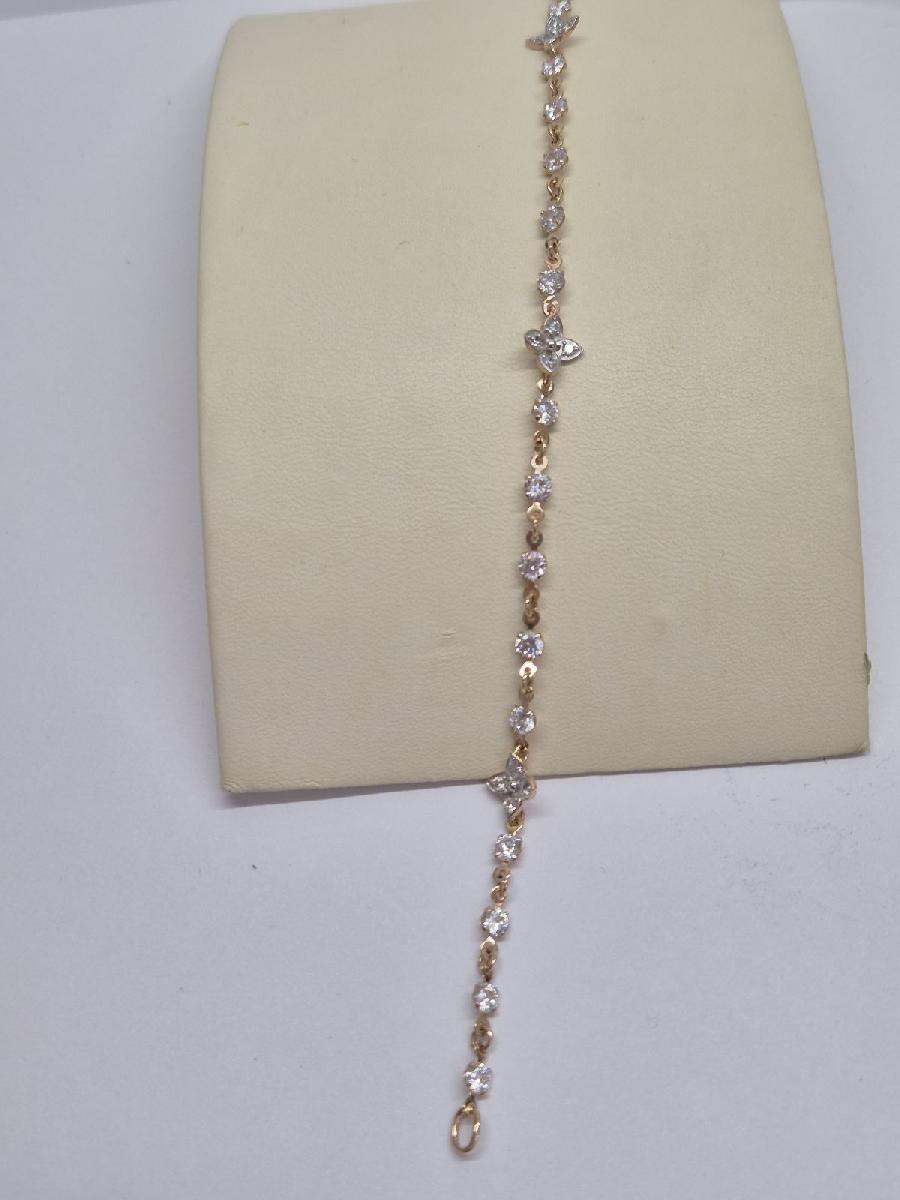 Б585 БРАСЛЕТ С КАМНЯМИ (Au 585)