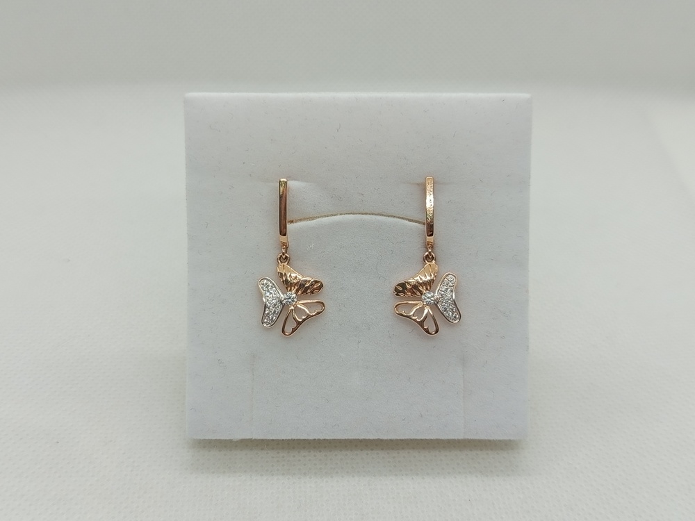 СКМИ585 СЕРЬГИ С КАМНЯМИ (Au 585)