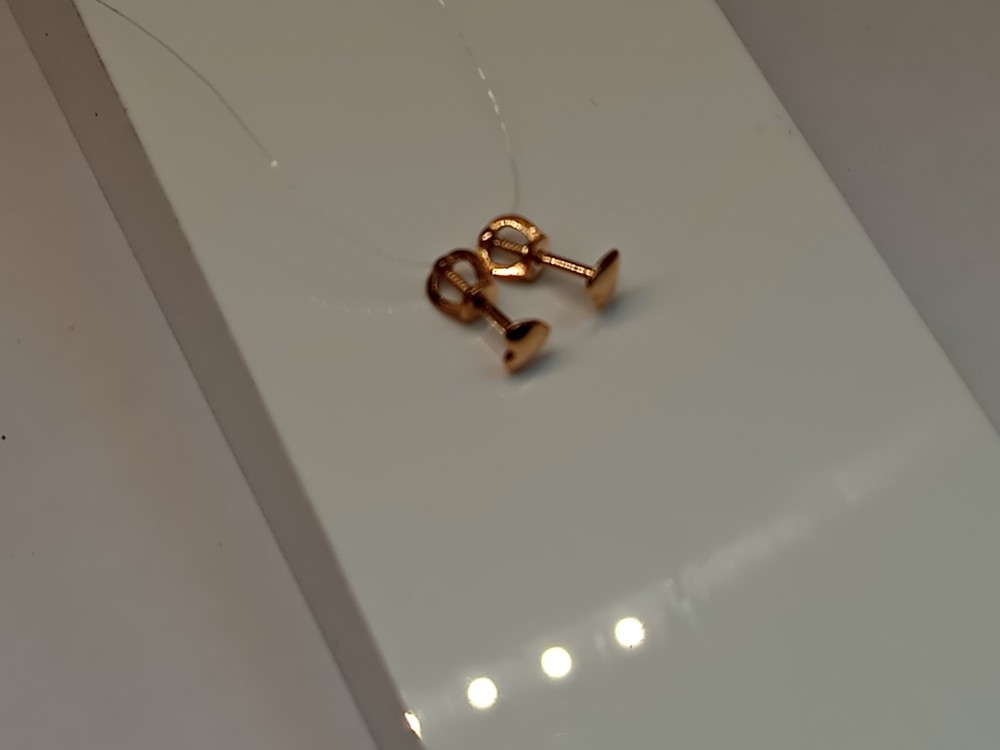 СЕРЬГИ ПУСЕТЫ без камня (Au 585)