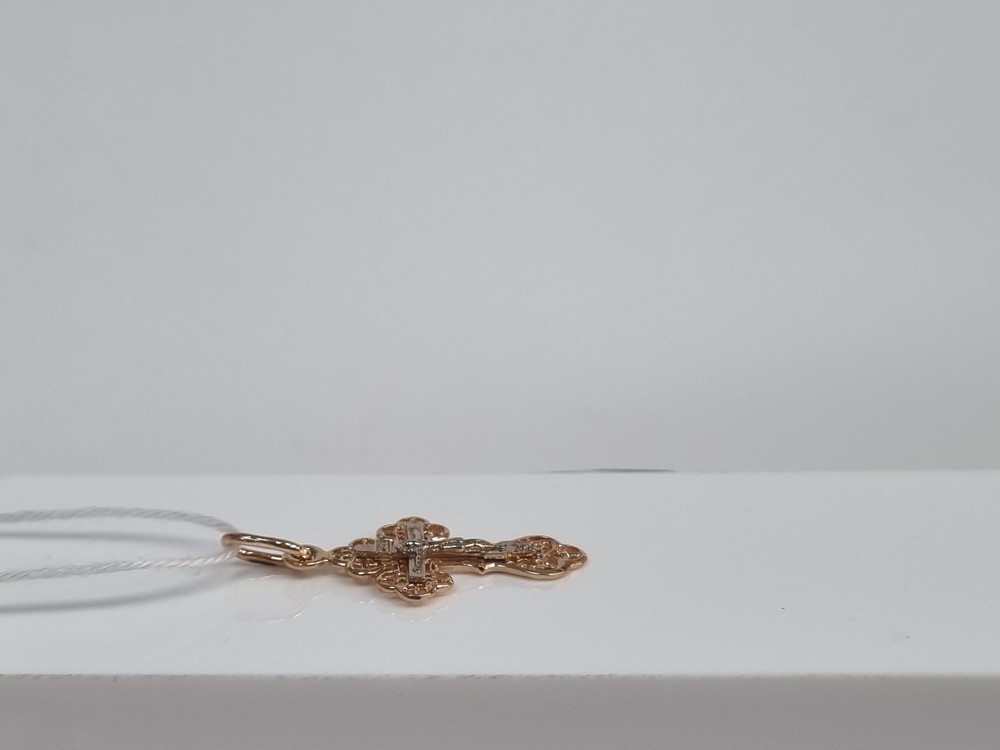 ПОДКБК585 ПОДВЕСКА КРЕСТ БЕЗ КАМНЯ (Au 585)