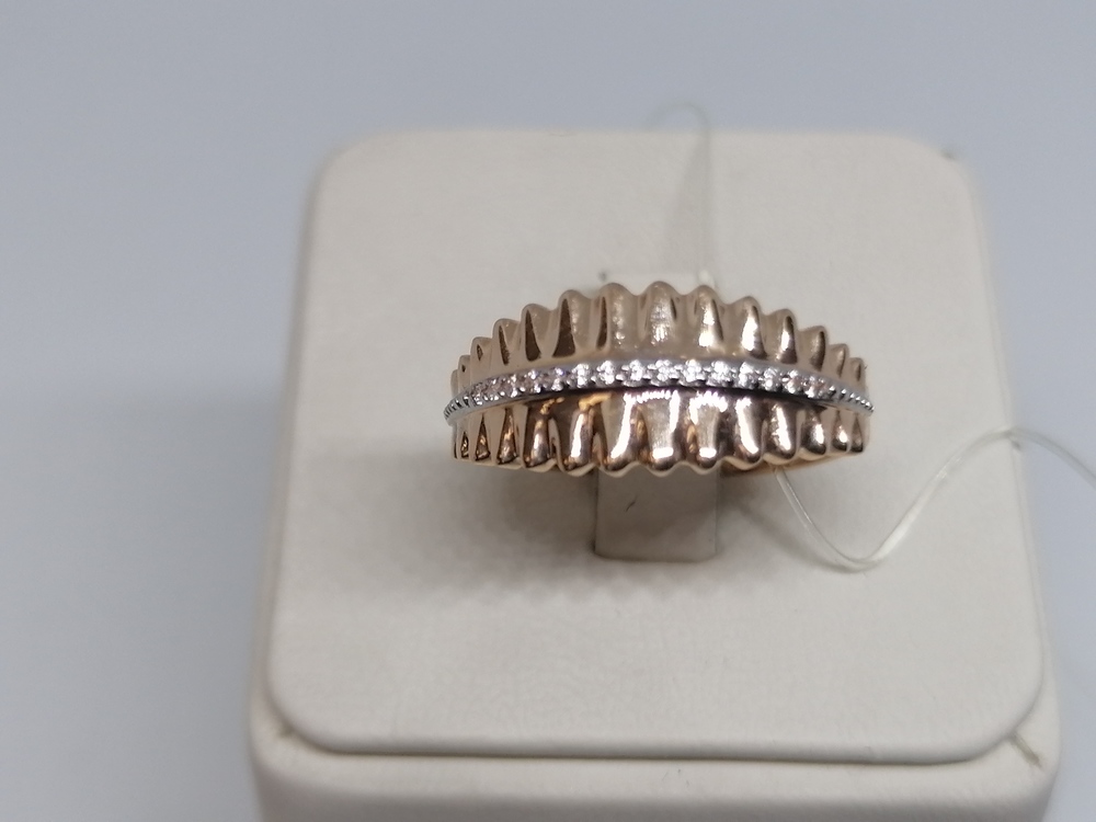 КОЛЬЦО С КАМНЯМИ (Au 585)