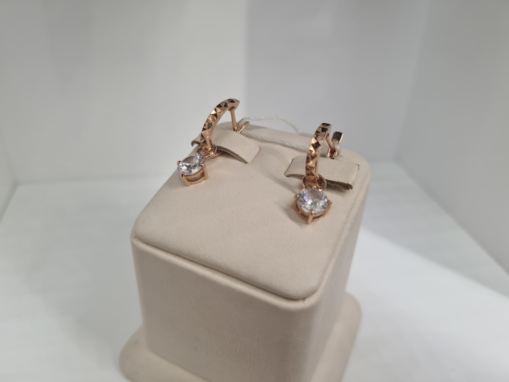 СЕРЬГИ С КАМНЕМ (Au 585)