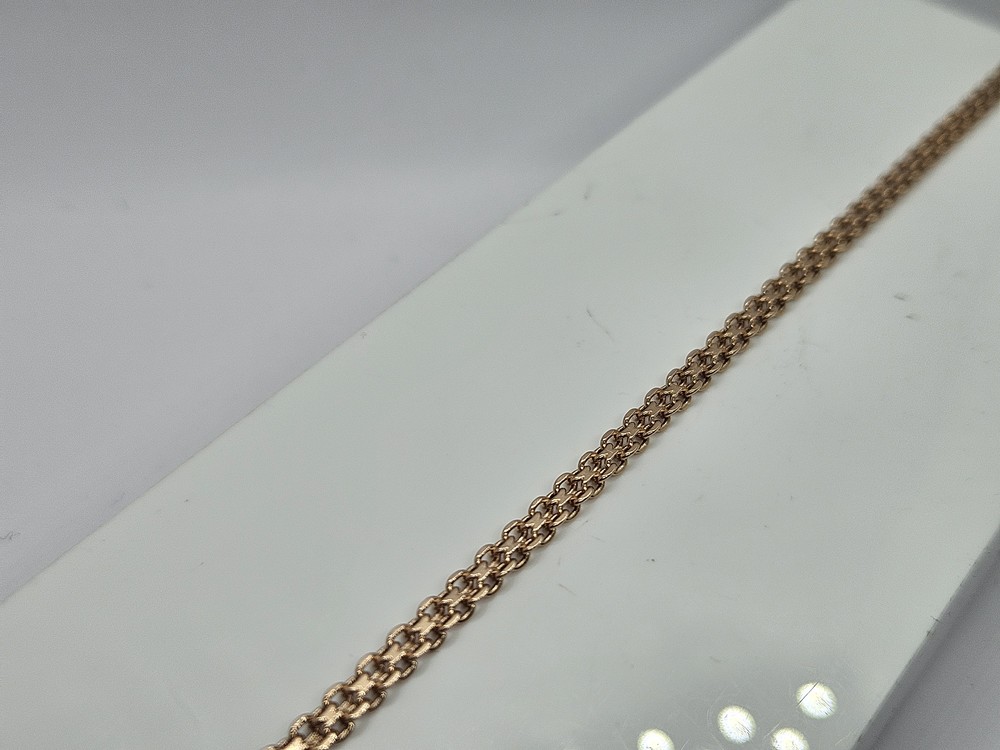 БРАСЛЕТ ПУСТОТЕЛЫЙ Бисмарк машинный Au 585