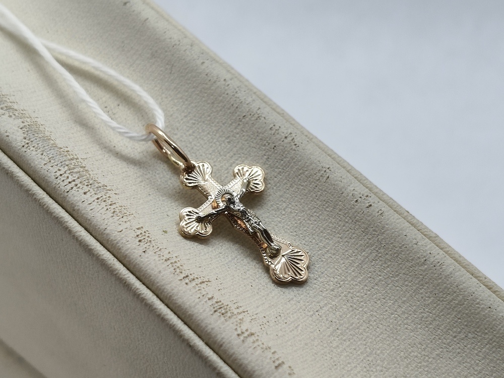 ПОДКБК585 ПОДВЕСКА КРЕСТ БЕЗ КАМНЯ (Au 585)