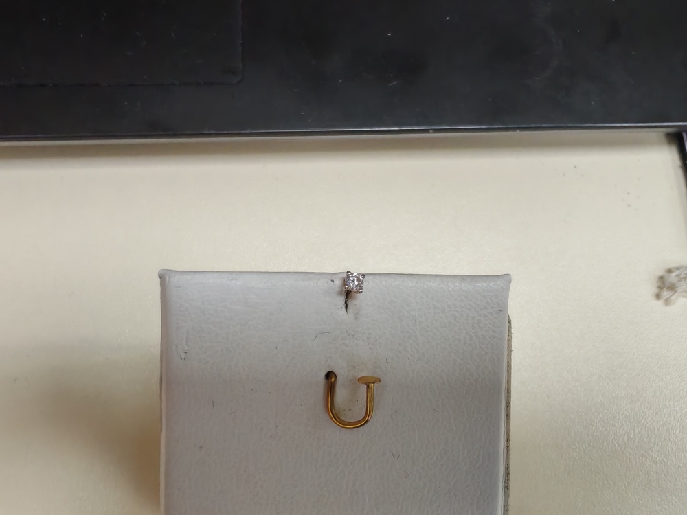 ПИРСИНГ С КАМНЕМ (Au 585)