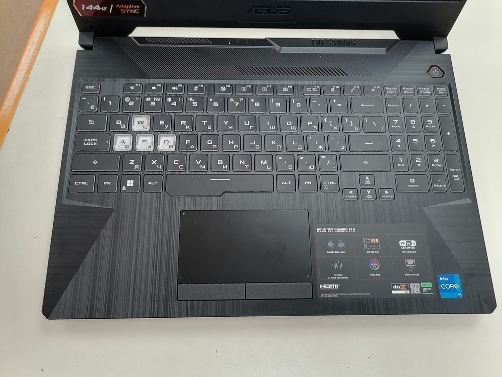 Ноутбук ASUS TUF Gaming F15;  Core I5-11400H, GeForce RTX 2050, 16 Гб, 480 Гб, Нет