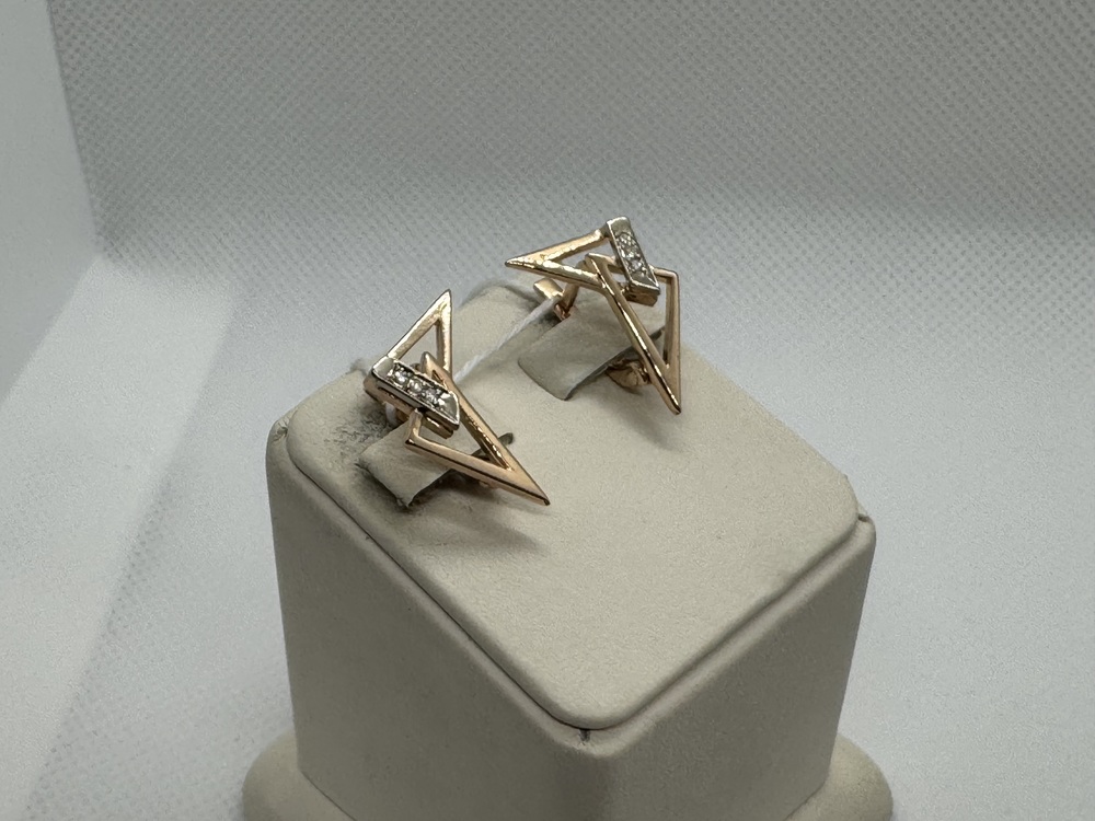 СКМИ585 СЕРЬГИ С КАМНЯМИ (Au 585)