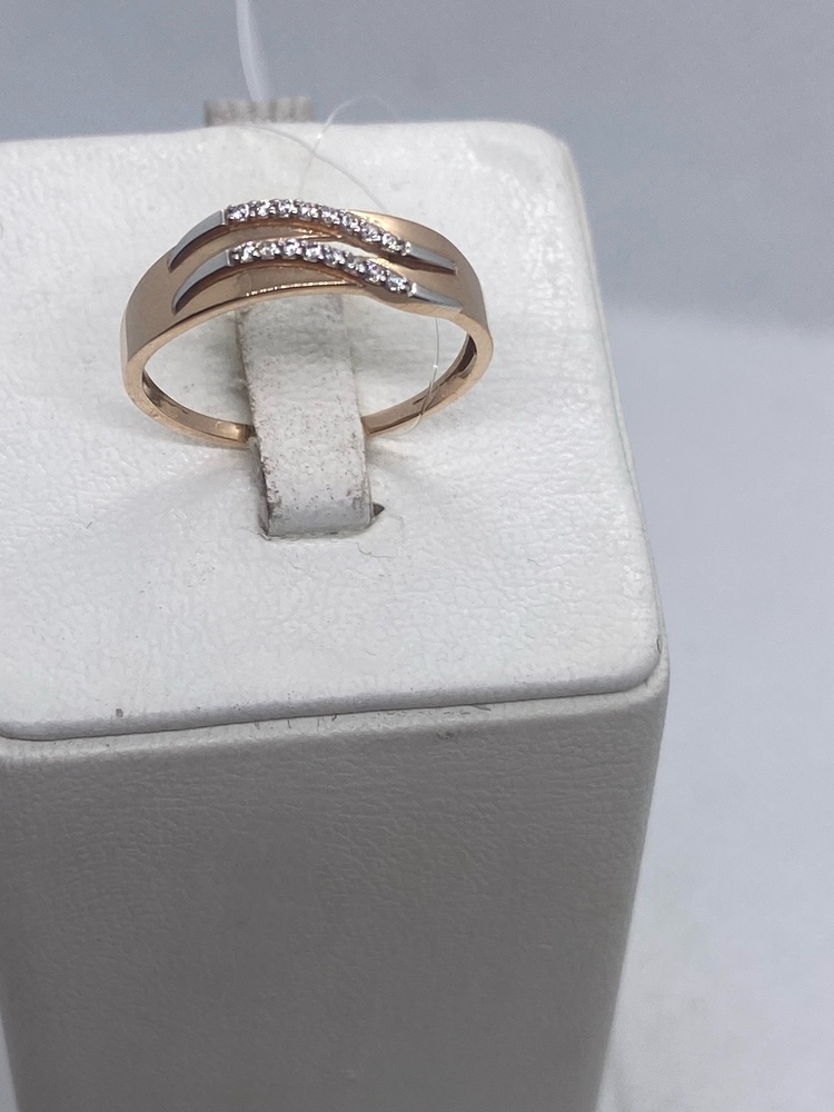 КОЛЬЦО С КАМНЯМИ (Au 585)