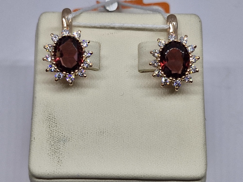 СКМИ585 СЕРЬГИ С КАМНЯМИ (Au 585)