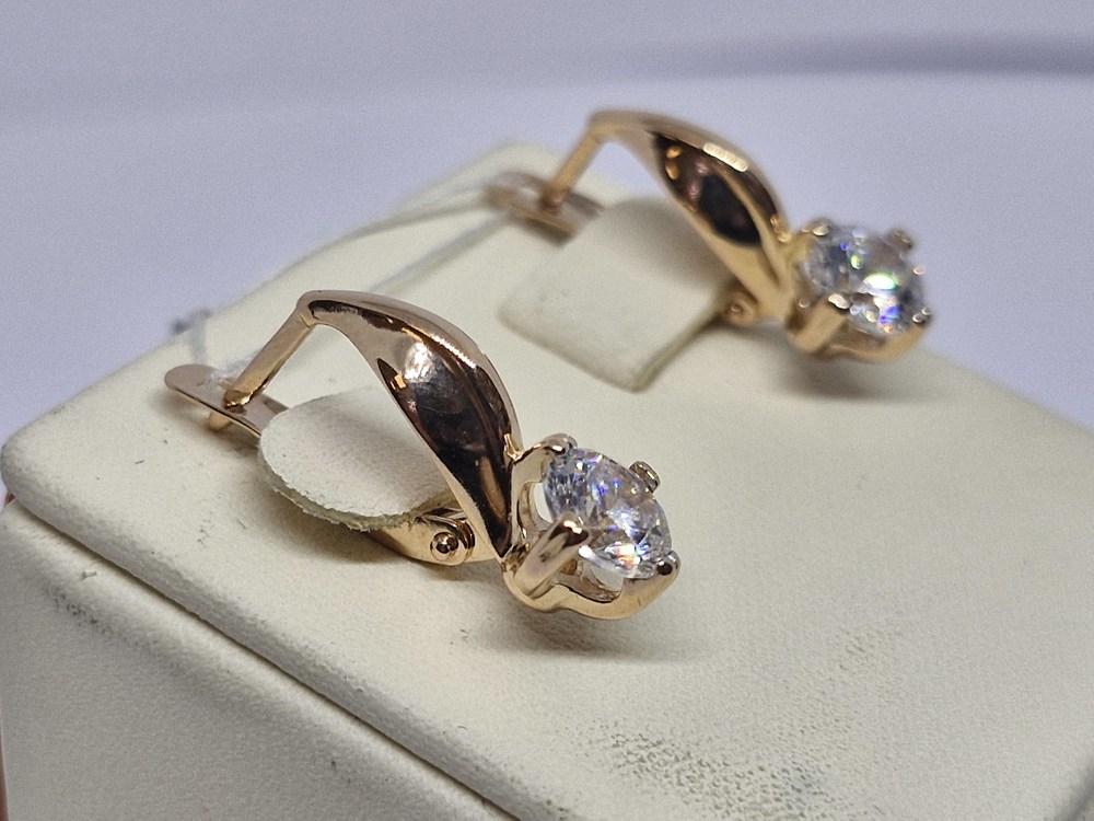 СЕРЬГИ С КАМНЕМ (Au 585)