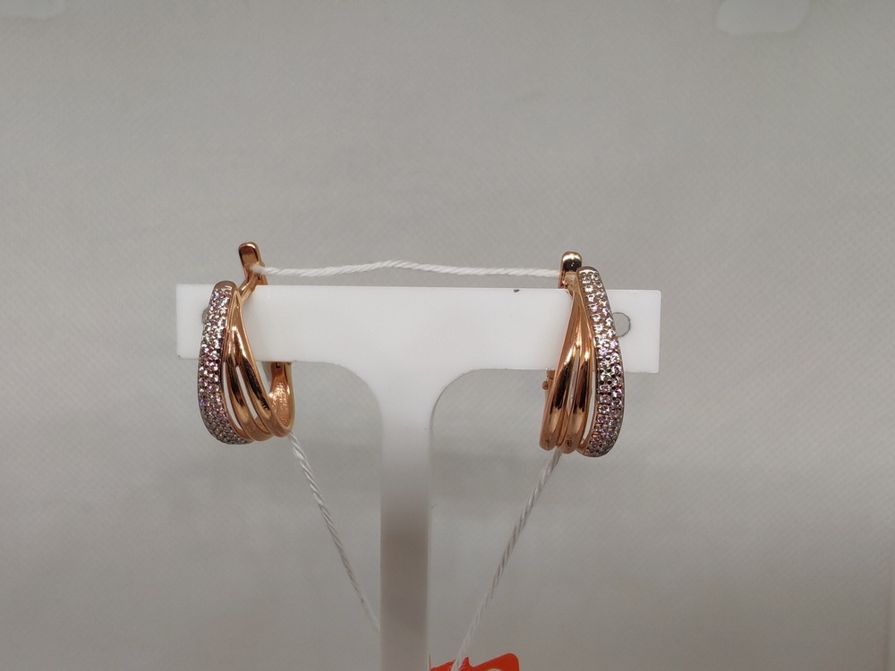 СКМИ585 СЕРЬГИ С КАМНЯМИ (Au 585)