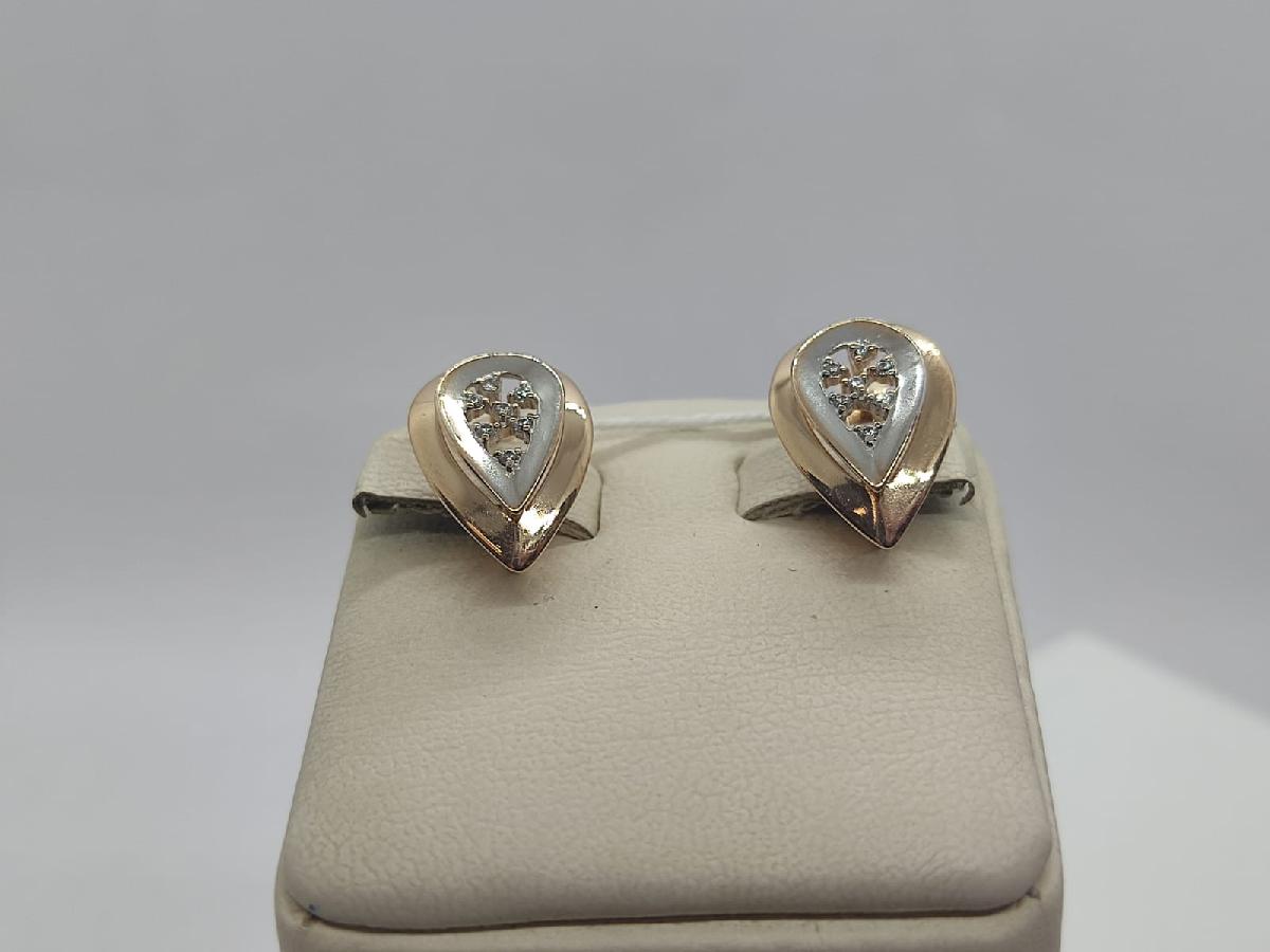 СКМИ585 СЕРЬГИ С КАМНЯМИ (Au 585)