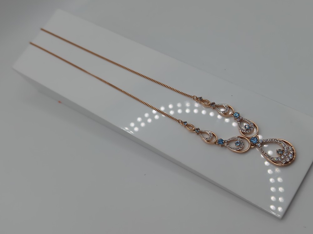 КОЛЬЕ С КАМНЯМИ Au 585