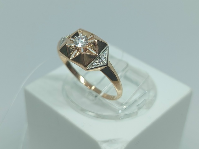 КОЛЬЦО С КАМНЯМИ (Au 585)