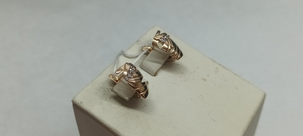 СКМИ585 СЕРЬГИ С КАМНЯМИ (Au 585)