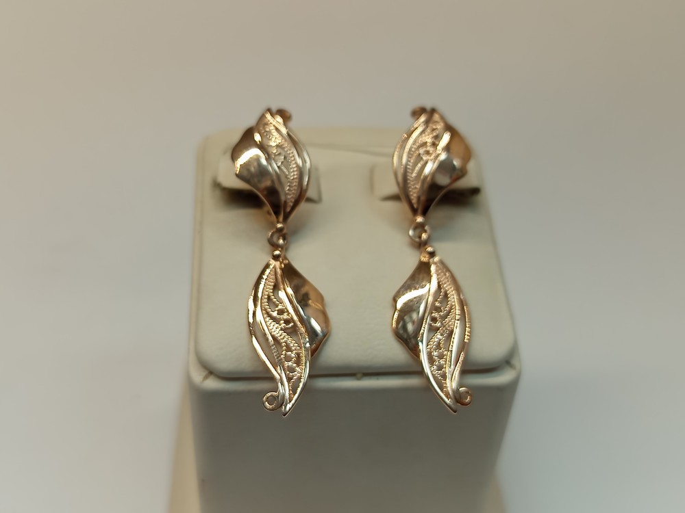 СЕРЬГИ БЕЗ КАМНЯ (Au 585)