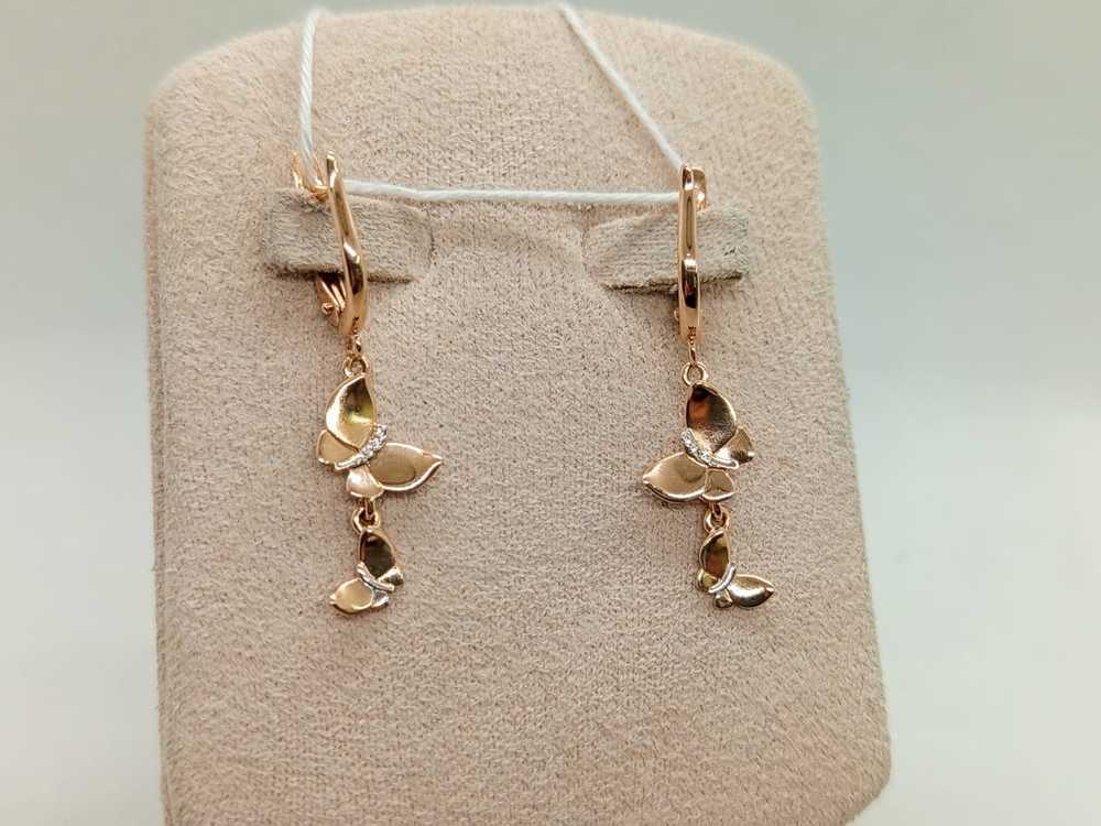 СКМИ585 СЕРЬГИ С КАМНЯМИ (Au 585)