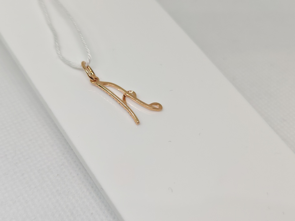 ПОДВЕСКА БУКВА А Au 585