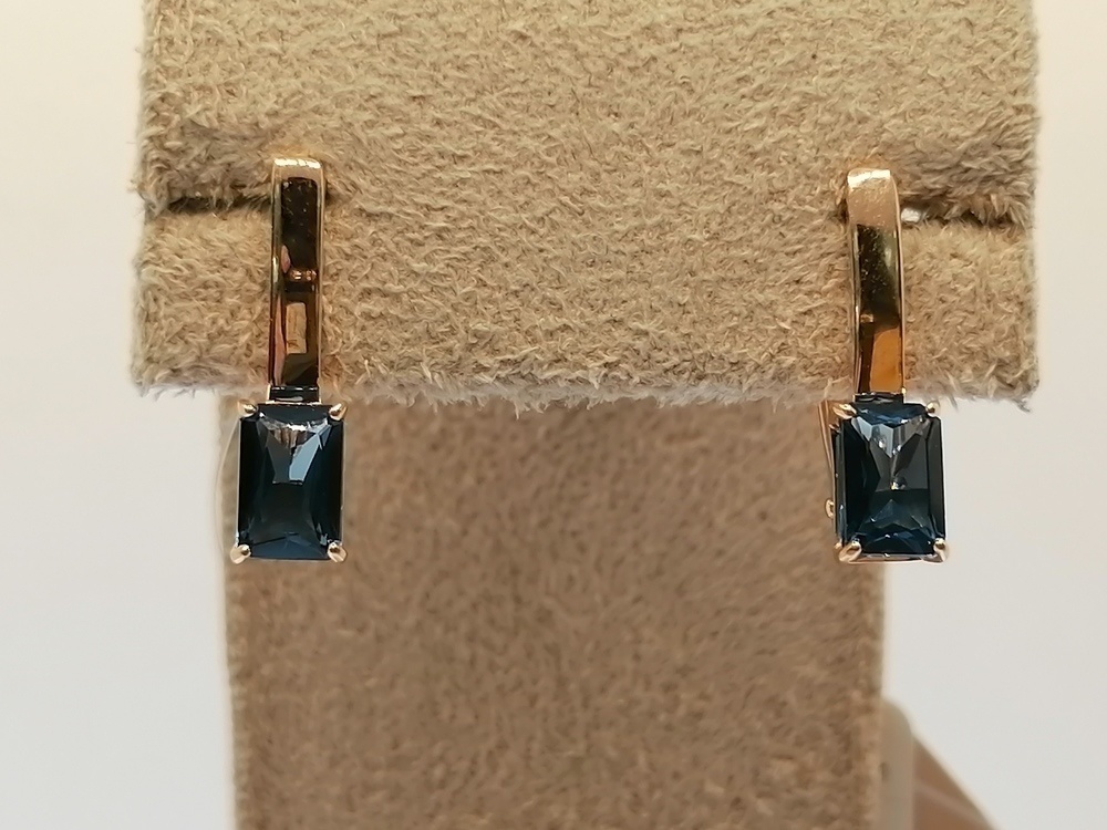 СЕРЬГИ С КАМНЕМ (Au 585)