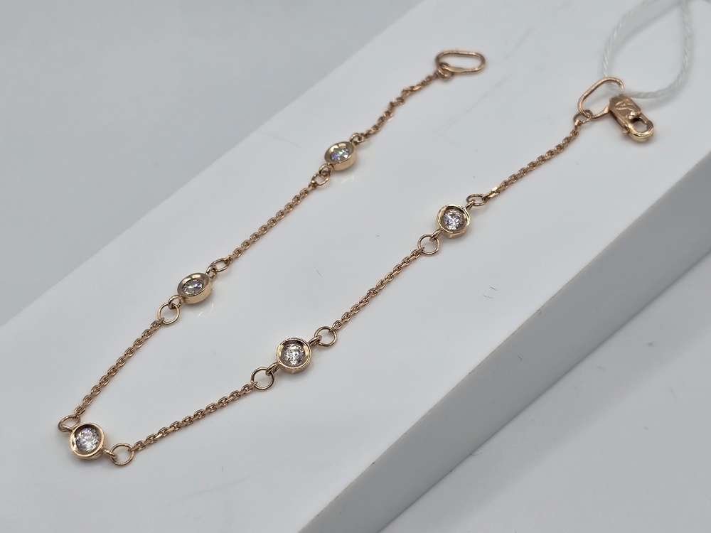 Б585 БРАСЛЕТ С КАМНЯМИ (Au 585)