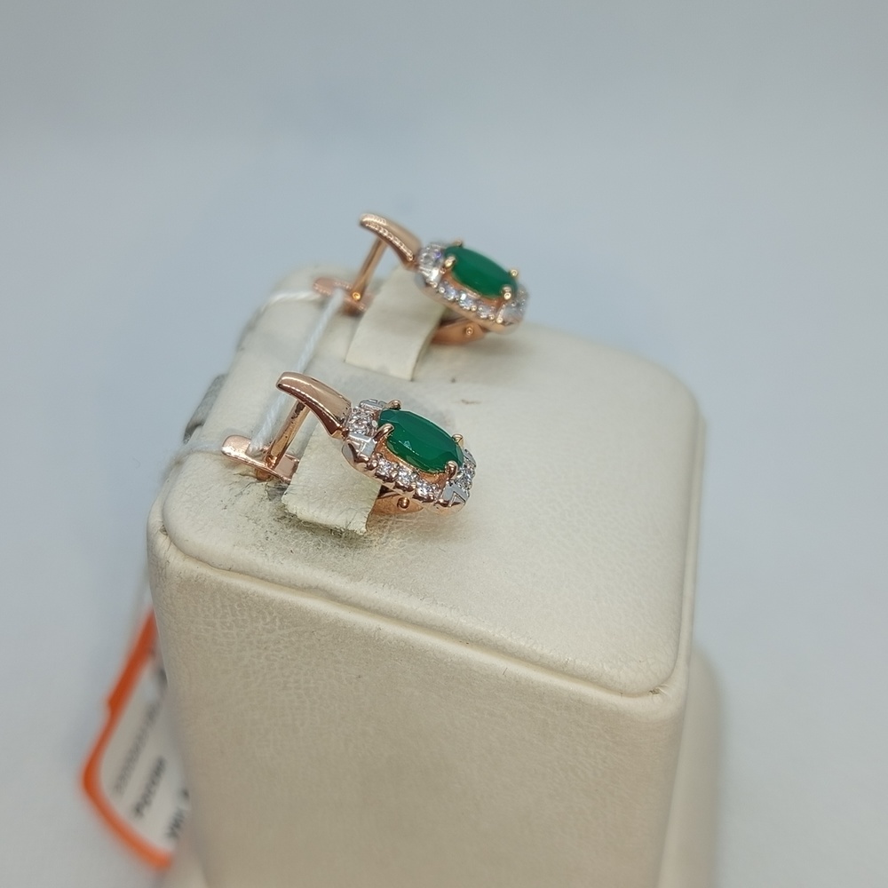 СКМИ585 СЕРЬГИ С КАМНЯМИ (Au 585)