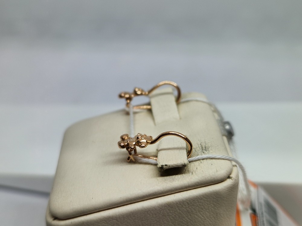 СКМ585 СЕРЬГИ С КАМНЕМ (Au 585)