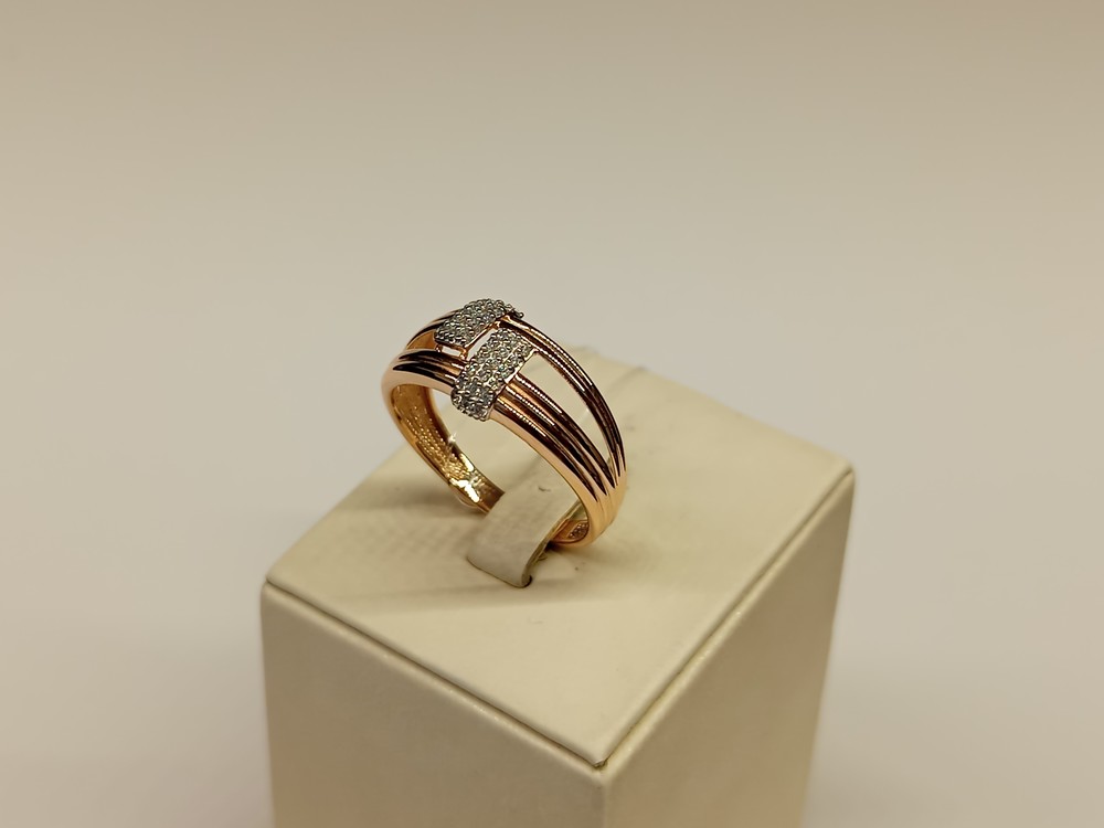 КОЛЬЦО С КАМНЯМИ (Au 585)