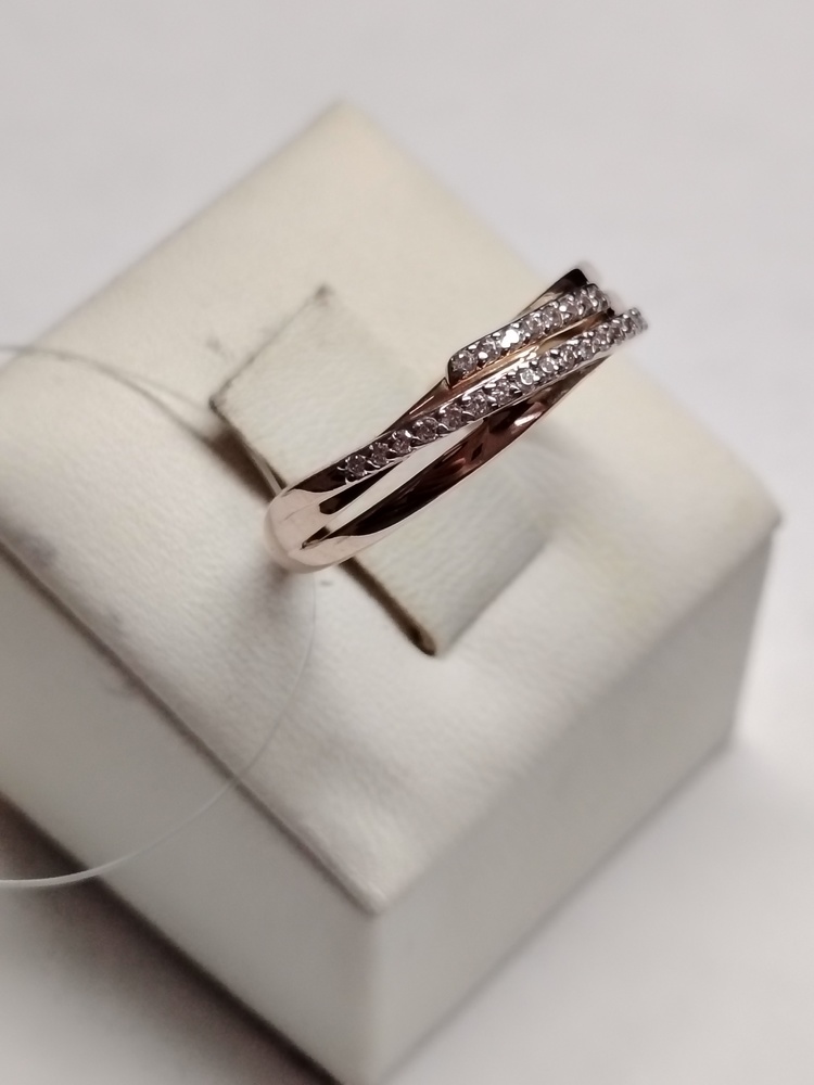 КОЛЬЦО С КАМНЯМИ (Au 585)