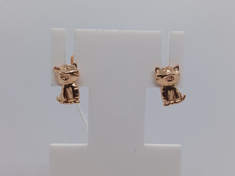 СБКМ585 СЕРЬГИ БЕЗ КАМНЯ (Au 585)