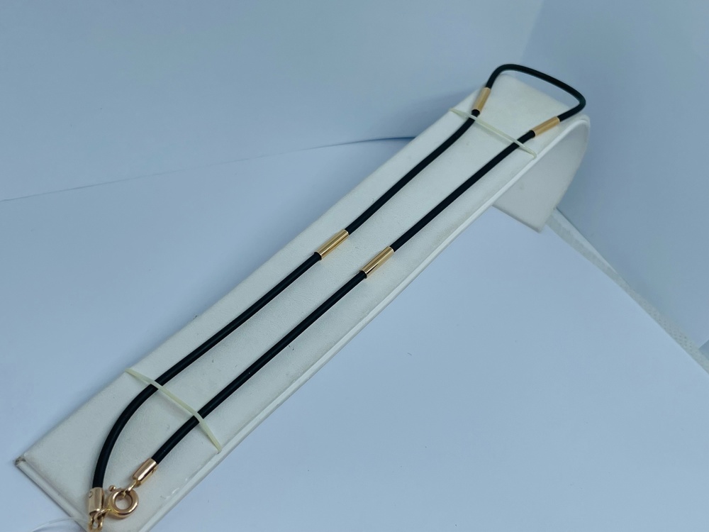 6030В-4 КОЛЬЕ КАУЧУК (Au 585)