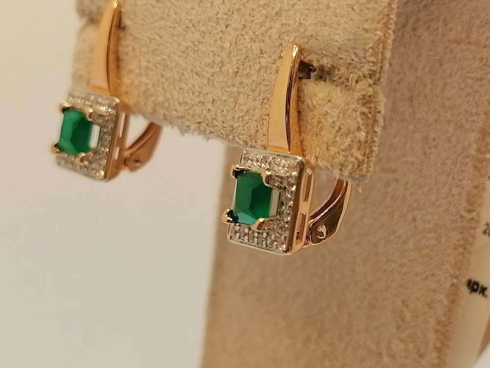 СЕРЬГИ С КАМНЯМИ (Au 585)