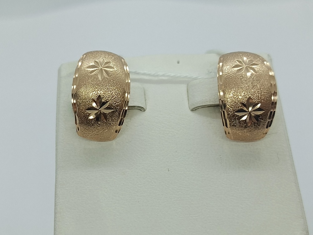 СБКМ585 СЕРЬГИ БЕЗ КАМНЯ (Au 585)