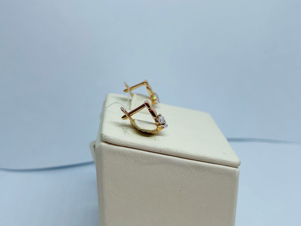 СЕРЬГИ С КАМНЕМ (Au 585)