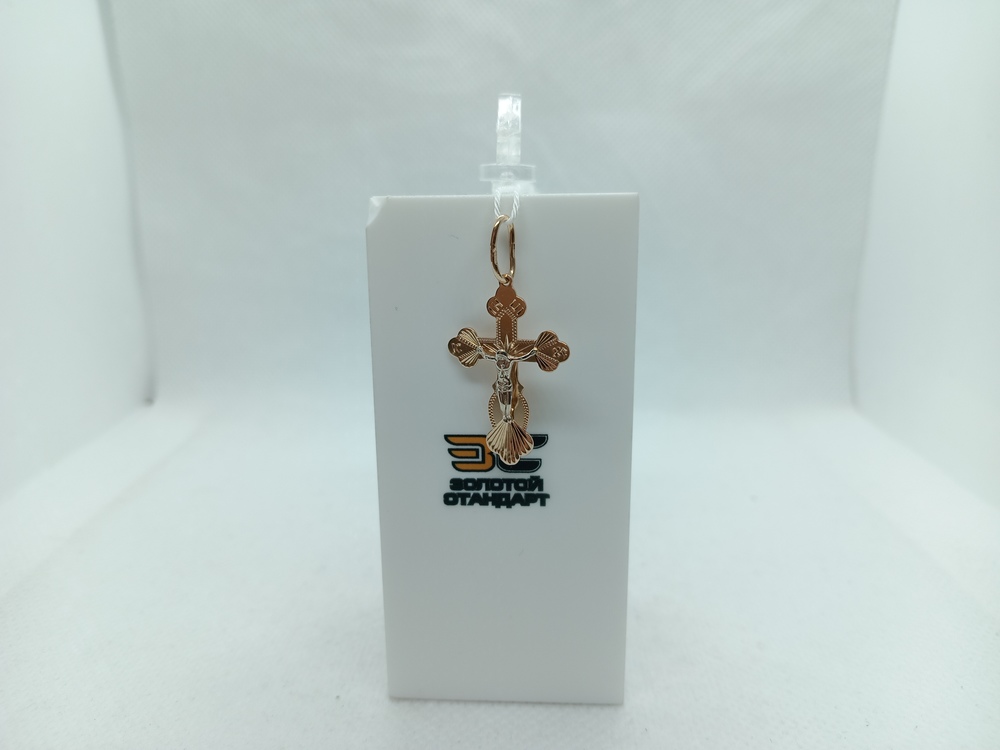 ПОДКБК585 ПОДВЕСКА КРЕСТ БЕЗ КАМНЯ (Au 585)