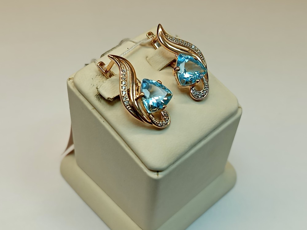 СЕРЬГИ С КАМНЯМИ (Au 585)