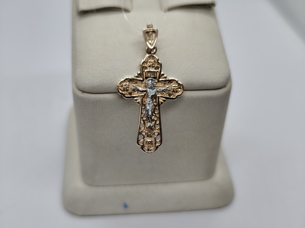 ПОДВЕСКА КРЕСТ без камня (Au 585)