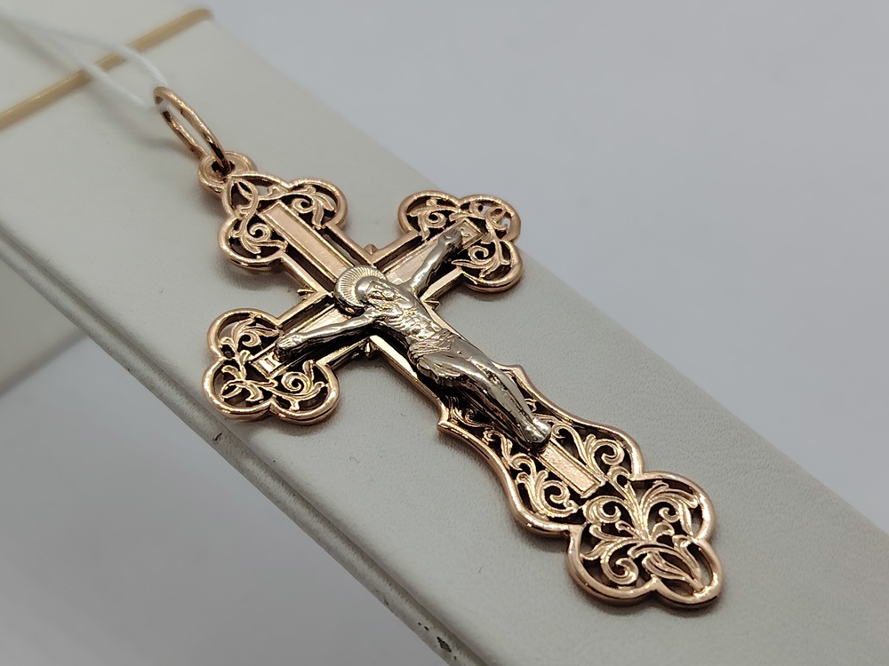 ПОДКБК585 ПОДВЕСКА КРЕСТ БЕЗ КАМНЯ (Au 585)