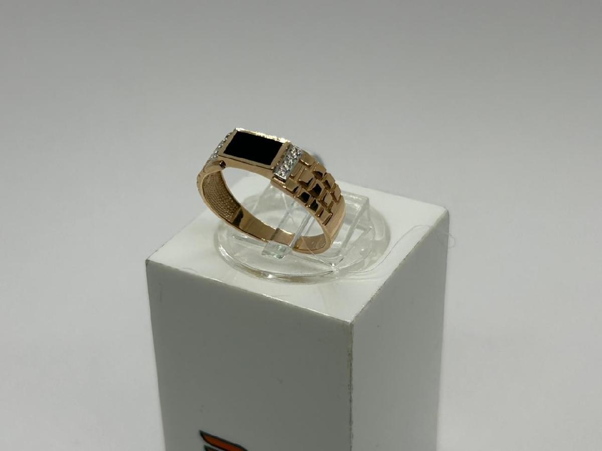 КОЛЬЦО ПЕЧАТКА с камнями (Au 585)