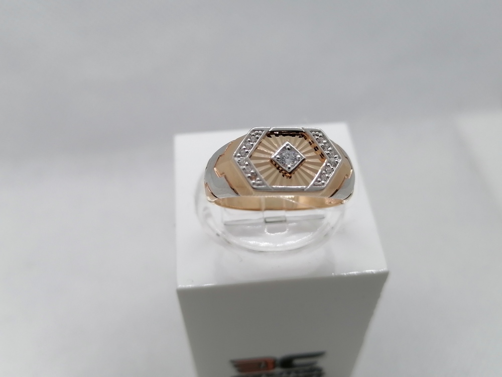 ПЕЧАТКА С КАМНЯМИ (Au 585)