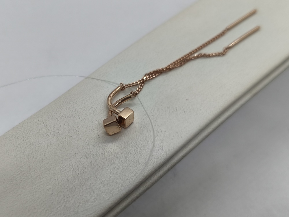 01-207614 СЕРЬГИ ПРОДЕВКИ без камня (Au 585)