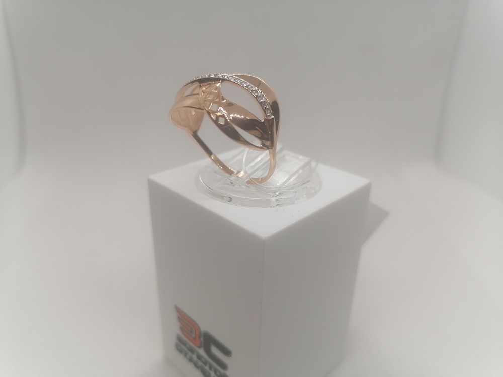 017720 КОЛЬЦО С  КАМНЯМИ (Au 585)