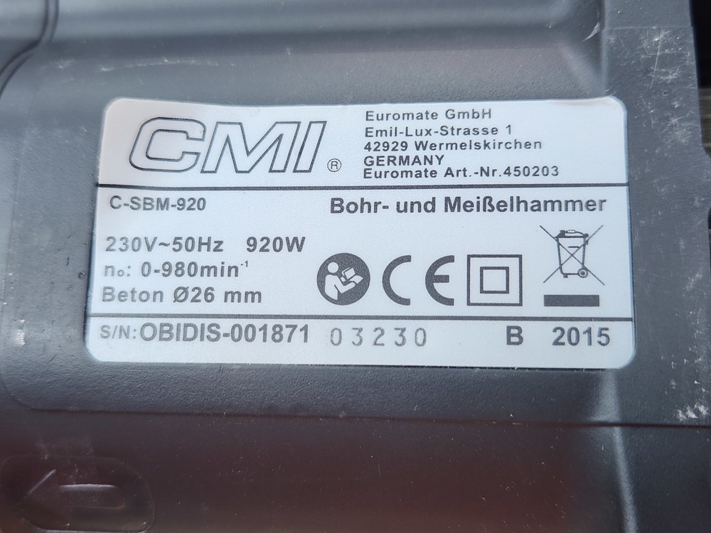 Перфоратор CMI C-SBM-960