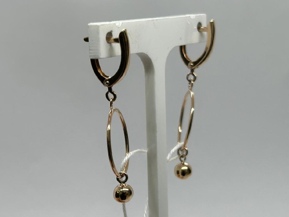 СБКМ585 СЕРЬГИ БЕЗ КАМНЯ (Au 585)